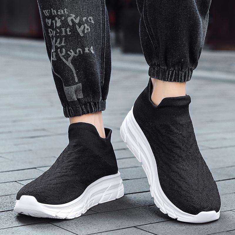 Summer New Fashion Flying Woven Shoes Sneakers Plus Size 35-48 Couples Leisure Sports  One Pedal Lazy Shoes.