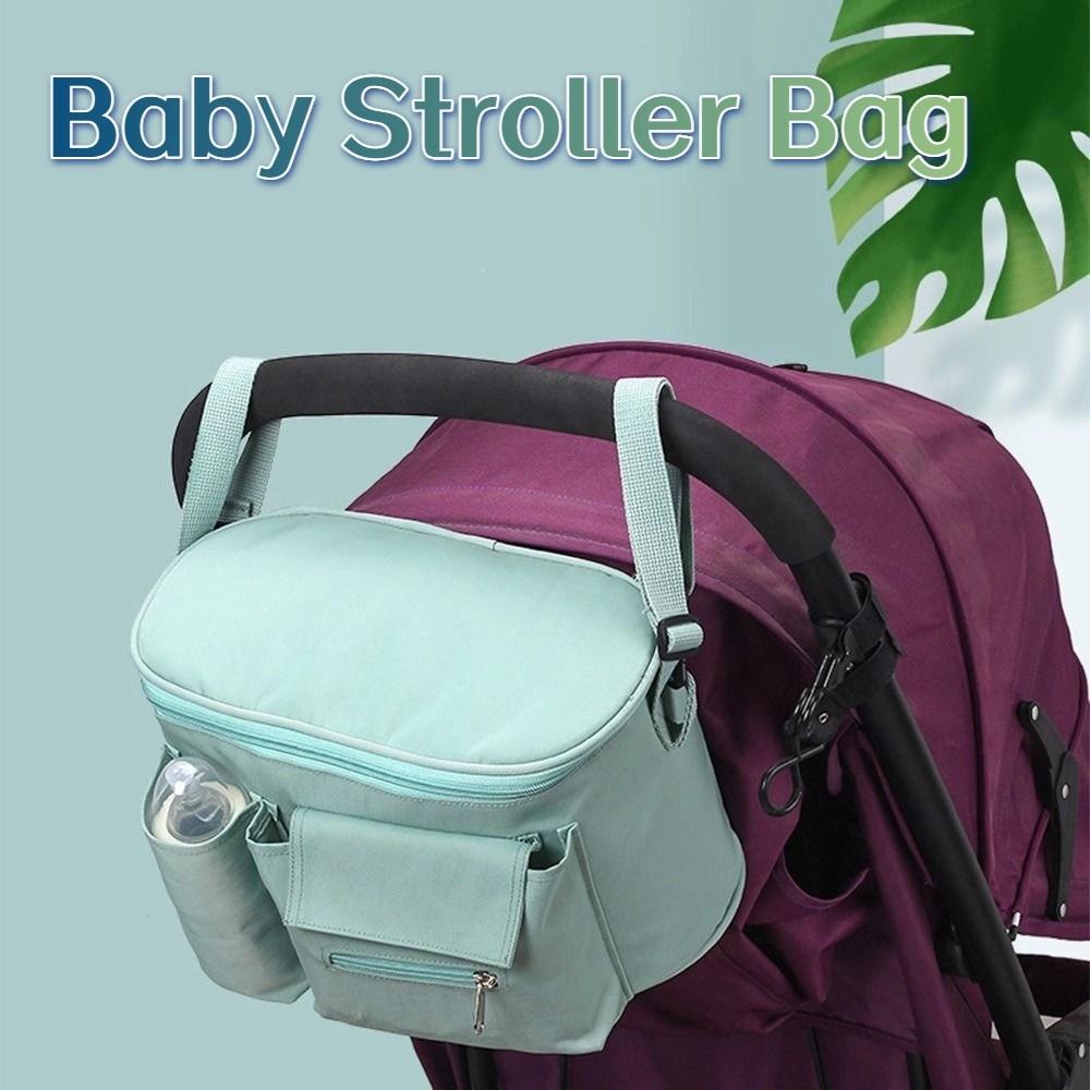 Cartoon Baby Stroller Hanging Bag Multiple Pockets Diaper Bag Organizer Mummy Storage Bag Outdoor