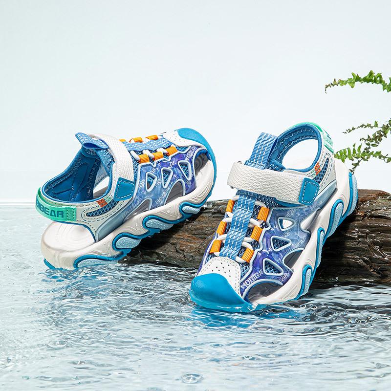 Kids Closed Toe Sport Sandals Boys Girls Beach Water Shoes Summer Outdoor Breathable Casual Sandals For Children