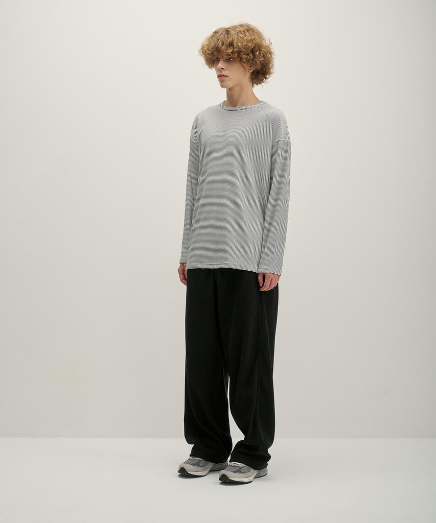GNOK Pin Stripe Long Sleeve T-Shirt [White]