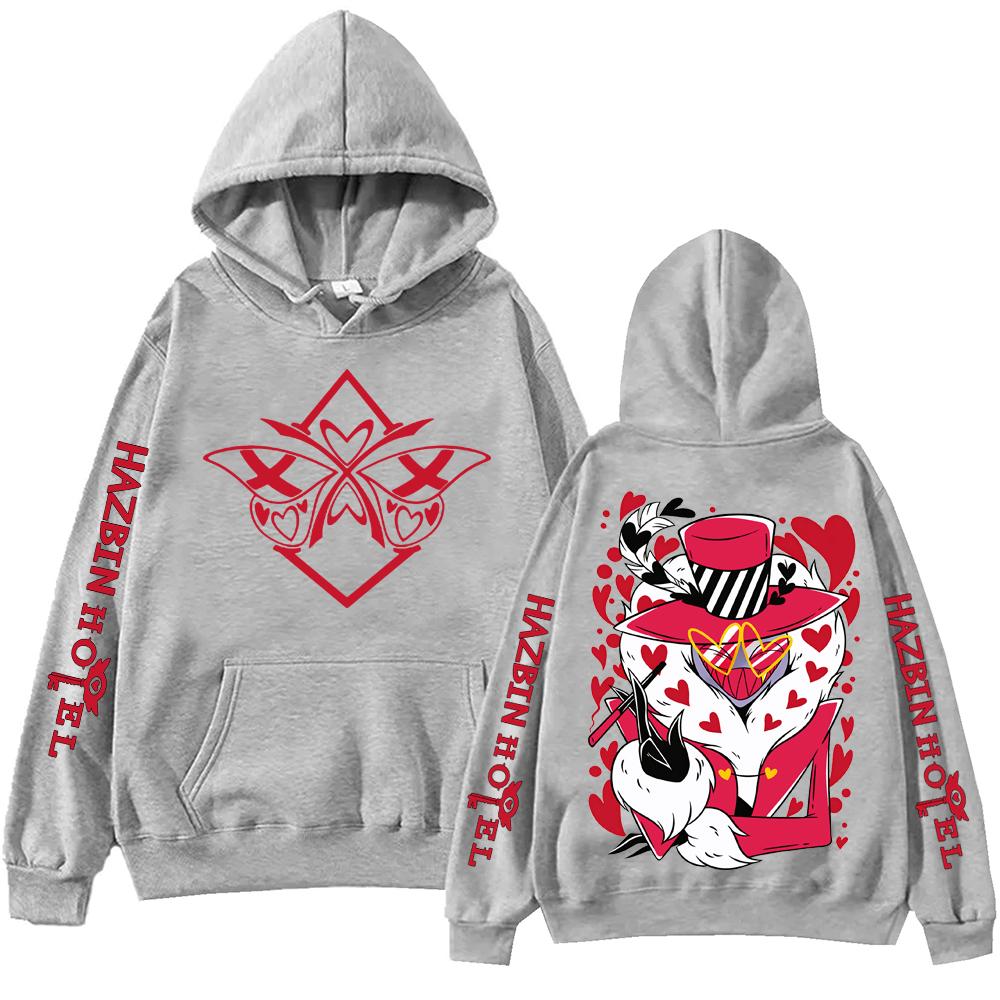 Hazbin Hotel Grafikdesign Hoodie Mann Frau Harajuku Langarm Pullover Tops Sweatshirt Geschenk