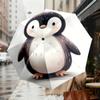 Entzückender Pinguin-Print-Regenschirm - Automatisches Öffnen & Schließen, Outdoor-Schutz, Reiseaccessoire, Leicht & Langlebig 145
