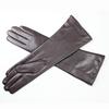 38 CM Long Sheepskin Gloves Women's Fashion Color Leather Finger Gloves With Velvet Lining to Keep Warm in Autumn and Winter