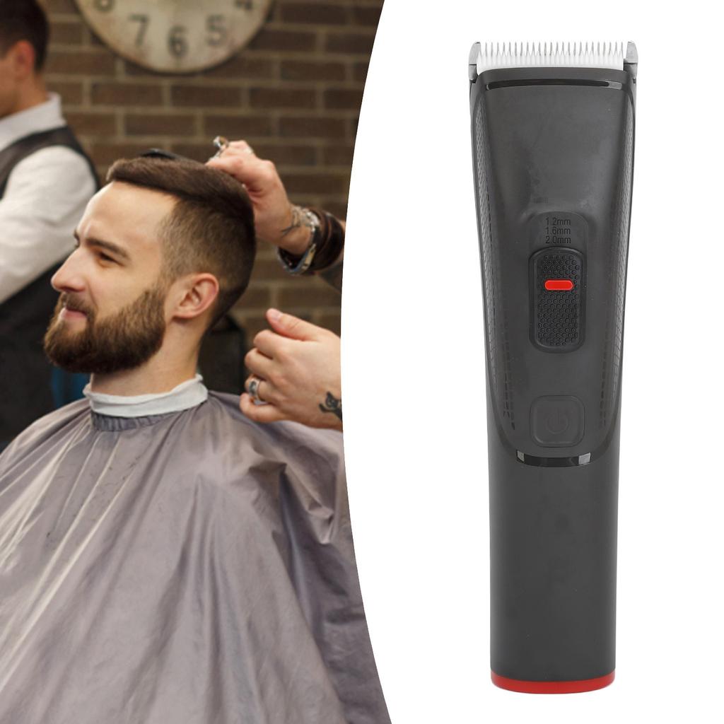Electric Hair Clipper Fast Cutting USB Rechargeable Hair Grooming Trimmer with 2   Combs for Daily Use