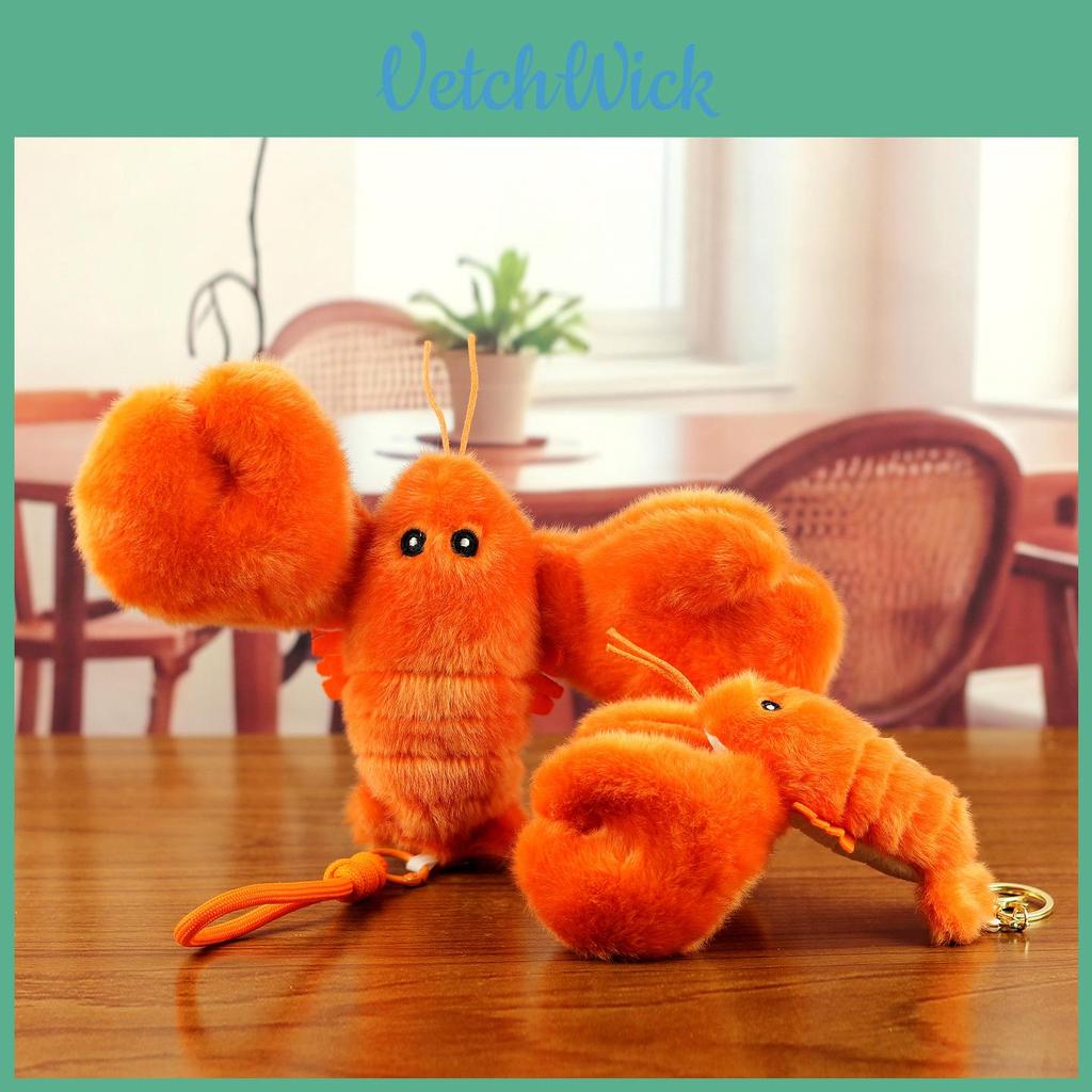 Cute Lobster Plush Toy Keychain With Pp Cotton Filling For Bag Decoration And Gifts