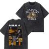 Rapper Milo J Album Tour Vintage Washed T Shirts Mens Women Clothing Harajuku Hip Hop Tshirts Short Slevee Oversized Tshirts