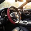 2PCS Bling Crystal Rhinestone Steering Wheel Cover, Segmented Non-Slip Car Wheel Protector, Sparkly Interior Decoration, Universal 14-15.6 Inch Round