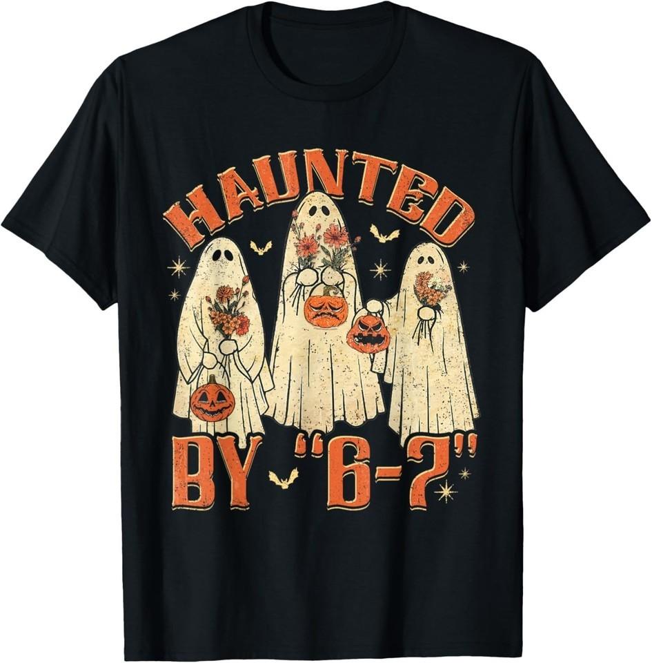 67 Meme Halloween Haunted by 6 7 Six Seven Gen Alpha Z T-Shirt M
