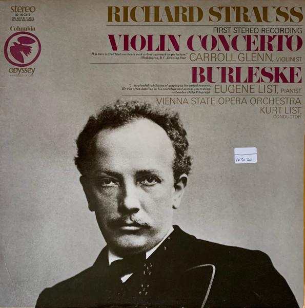 

Виниловая пластинка RICHARD STRAUSS CARROLL GLENN E Скрипичный концерт Бурлеска 32160312 Odyssey US Классическая Б/У