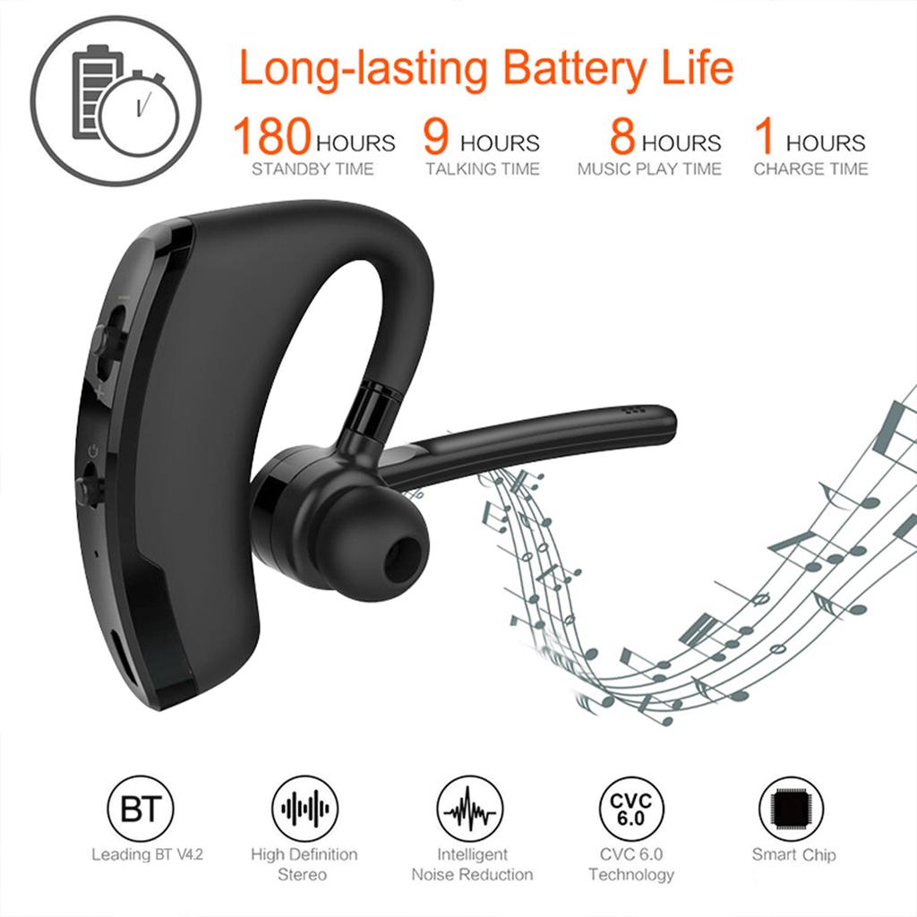 V8 Jednoslúchadlové Bluetooth 4.1 Slúchadlo 270 Stupňová Rotácia Handsfree Hovory Hlásenie Čísla Dlhá Výdrž
