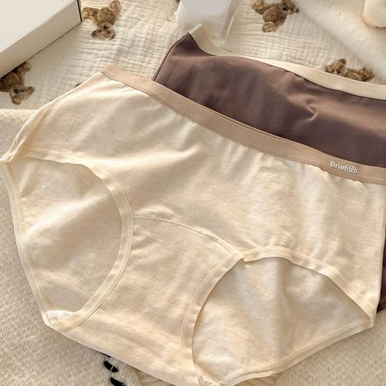 6 Pcs Women's Cotton Underwear Mid Waist Ladies Full Coverage Panties Soft Stretch Cheeky Bikini Briefs
