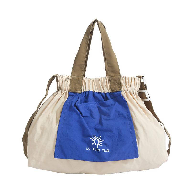 Simple Pattern Letter Contrasting Color Children Shoulder Bag For Daily Use