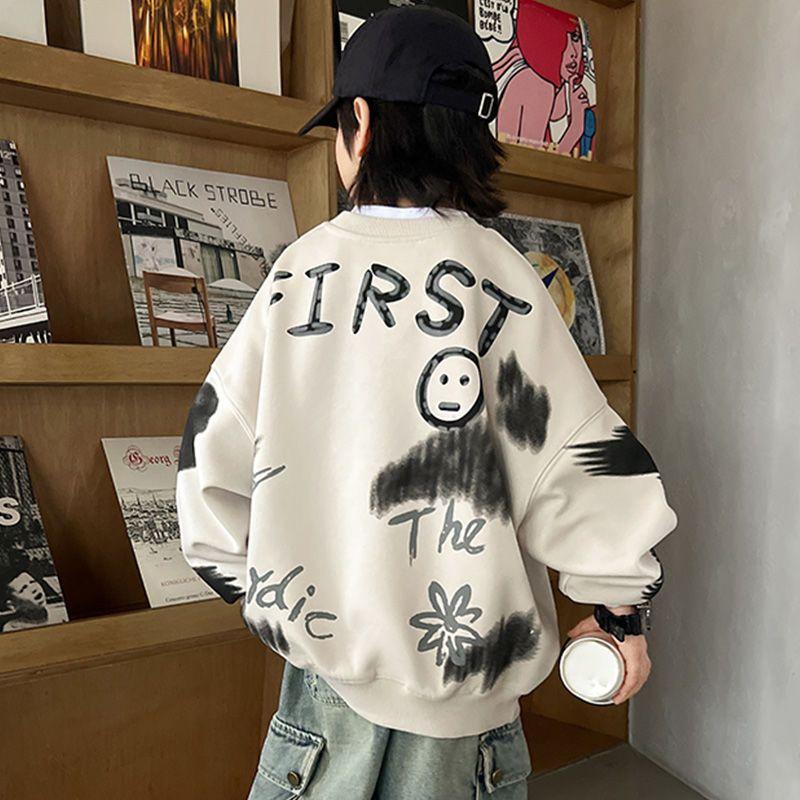 Children's Clothing Boys' Hoodie Cartoon Printed Top Boys' Autumn Top