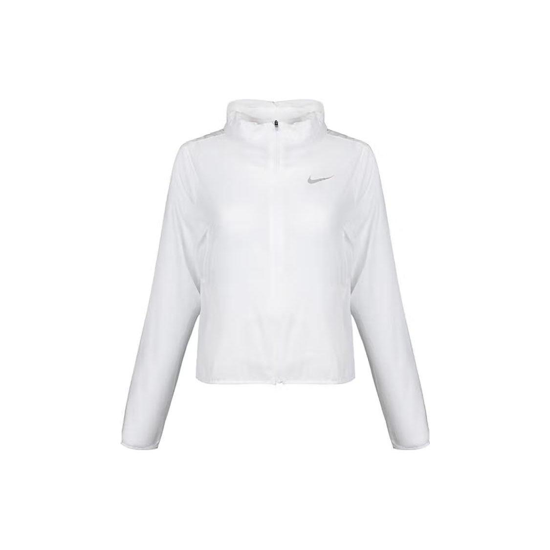 

Nike Logo Solid Color Jacket Women Jacket White AR2017-100 M
