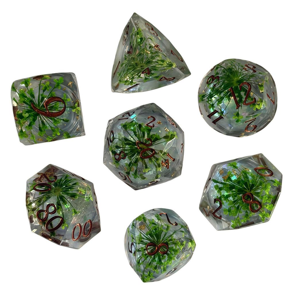Resin Polyhedral Dice Set for DND, Dungeons & Dragons, COC, and Tabletop RPGs