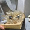 Luxury Double Flower Ponytail Hairpin Bow Claw Clip – Large Shark Clip Hair Accessory