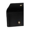 Bottega Veneta Intrecciato Woven Design Snap Closure Lambskin Card Holder Women Card Holder Black 814091VCPP38425