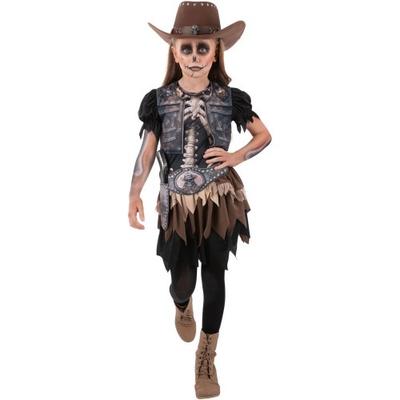 Childrens/Kids Skeleton Cowgirl Costume