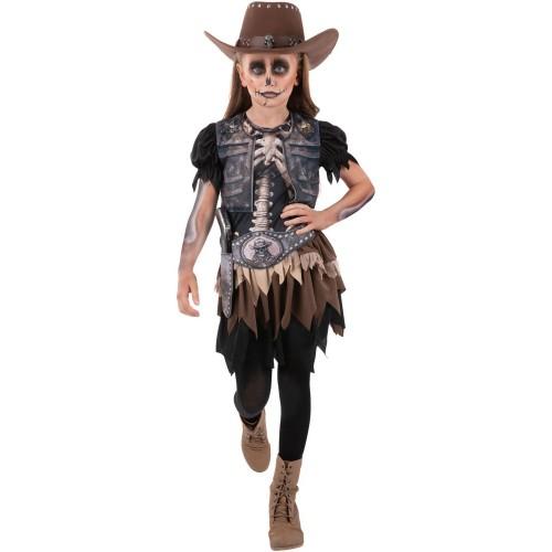Smiffys Childrens/Kids Skeleton Cowgirl Costume