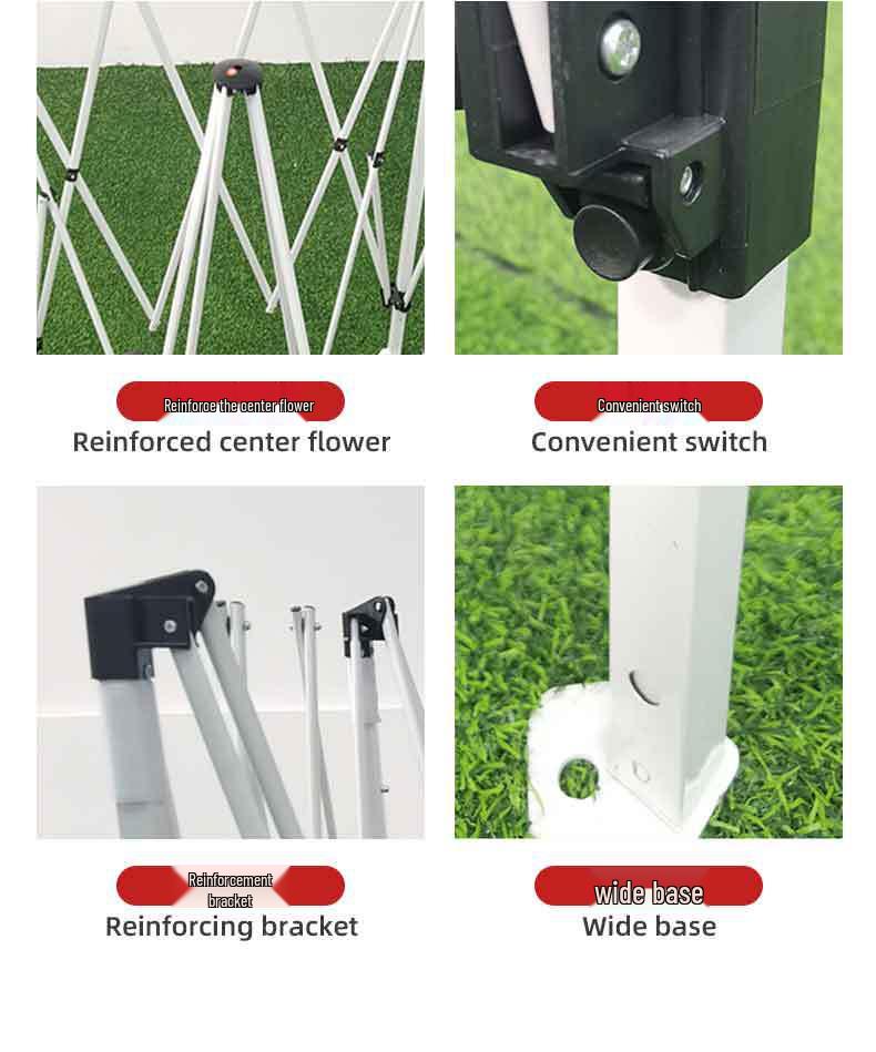 3x3m Outdoor Folding Tent Stall Sunshade & Rain Shelter Umbrella
