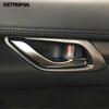 Interior Door Handle Bowl Panel Cover Trim For Mazda CX-5 CX5 KF CX-8 CX8 2017- 2024 Carbon Fiber Accessories Car Styling