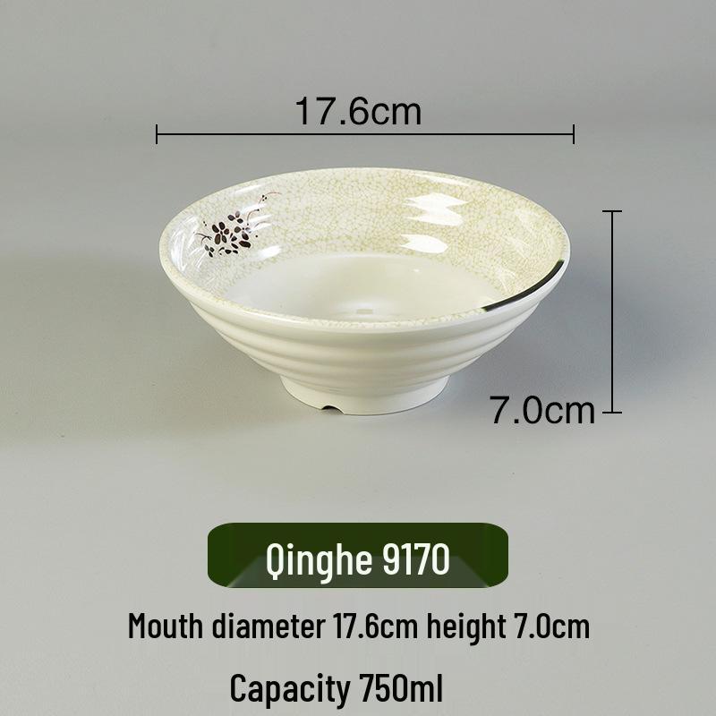 

Melamine Ramen Bowl: Porcelain-Like, Large Mala Tang Soup & Noodles Bowl for Wontons & Luosifen Noodle Shop Bowl Series