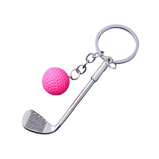 Keychain Pendant Simulated Golf Pendant Gym Keyring Sports Style Golf Club Key Holder Fitness Bag Accessories