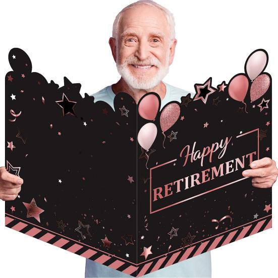 Extra Large Greeting Card Creative Shape Bright Color Jumbo Retirement Card Big Guest Book Party Decoration