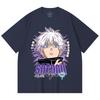 230 Gsm 100% Cotton Jujutsu Kaisen V27 Gojo Print Unisex Heavy Cotton T Shirt