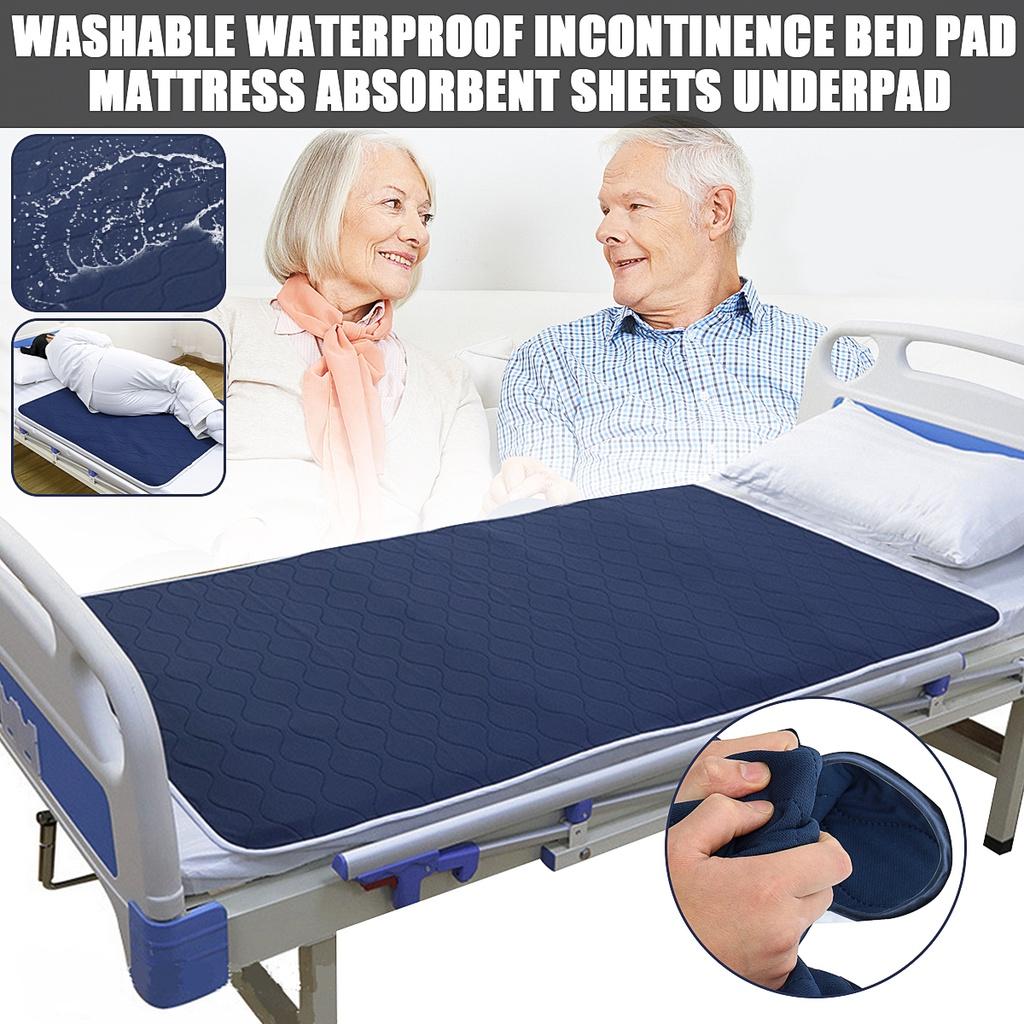 

60X90cm/90x100cm/90x150cm Washable Incontinence Bed Pad Reusable Absorbent Wetting Sheet Protector Dry Mat 60*90cm
