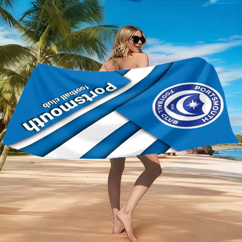 Asciugamano da Spiaggia in Microfibra con Stemma FC Ports, Morbido e Assorbente, Asciugatura Rapida, Ideale per Viaggi Estivi, Essenziale per la Spiaggia, Piscina