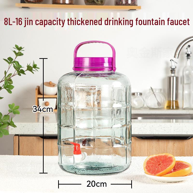 Sparkling Wine Glass Jar - Large Mouth Household Container, Perfect for Pickling, Kimchi, and Sealed Storage