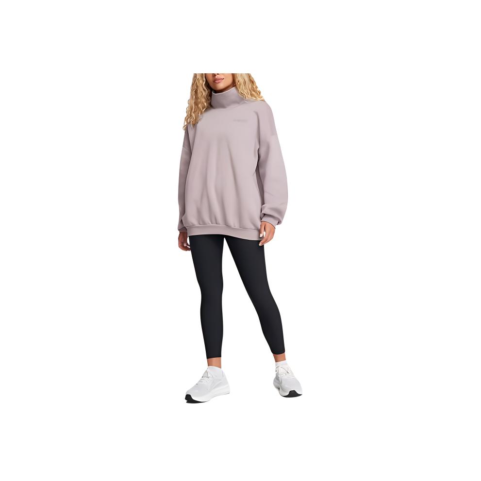 Under Armour Icon Fleece Oversized Mock Crew Sweatshirt Women sweatshirt Tetra-Gray 1386500-015
