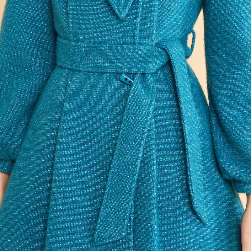 Keboeir Women's Irregular Design Padded Wool Blend Winter Coat