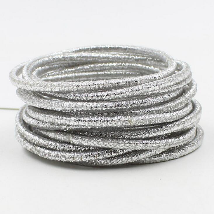 

10 шт./лот Модные большие золотые серебряные резинки для хвоста, резинки для волос, эластичные резинки для волос, аксессуары для волос для женщин, девушек