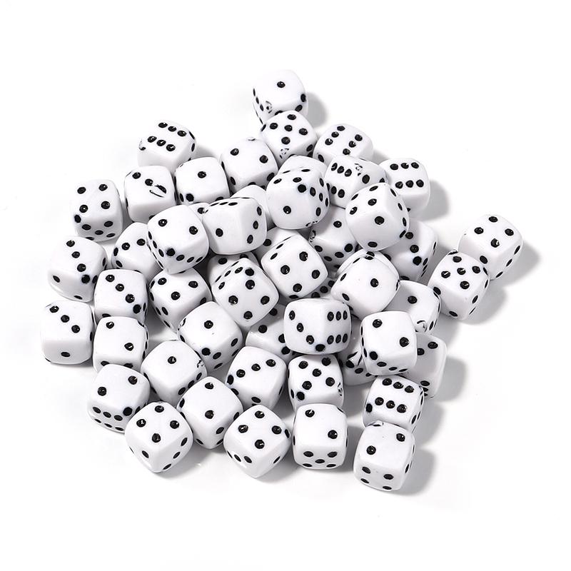 50pcs/lot 8mm Square Acrylic Dice Beads Colorful Loose Spacer Cube Beads For Jewelry Making DIY Phone Chain Bracelet Accessories