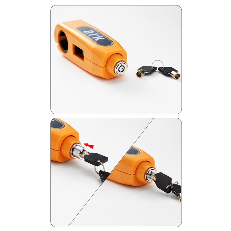 Motorcycle Handlebar Lock Cycling Helmet Lock Brake Lock Anti-Theft Grip Lock Bicycles Security Lock