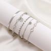 3PCS Fashion Thick Chain Link Bracelets for Women Vintage Snake Chain Gold Color Silver Color Bangles Bracelets Set Punk Jewelry