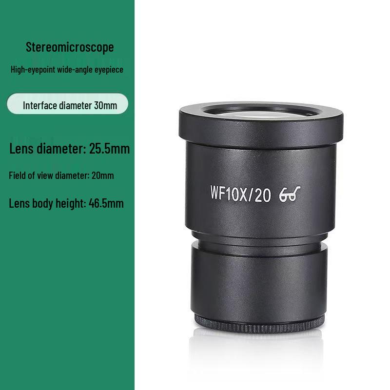 Biological Microscope Lens Accessories: WF10X-25X Magnification Stereoscopic Wide-Angle Eyepiece with High Eye Point and Micrometer.