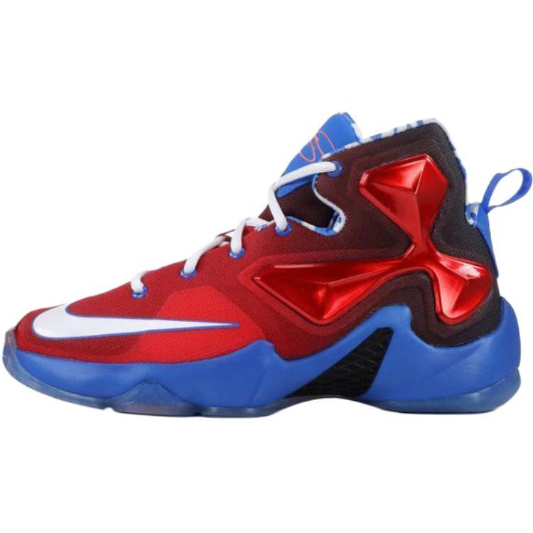 Nike Lebron 13 Slip Resistant Abrasion Resistant Slip Resistant Abrasion Resistant High top Children s Basketball Shoes 808709-614 37.5