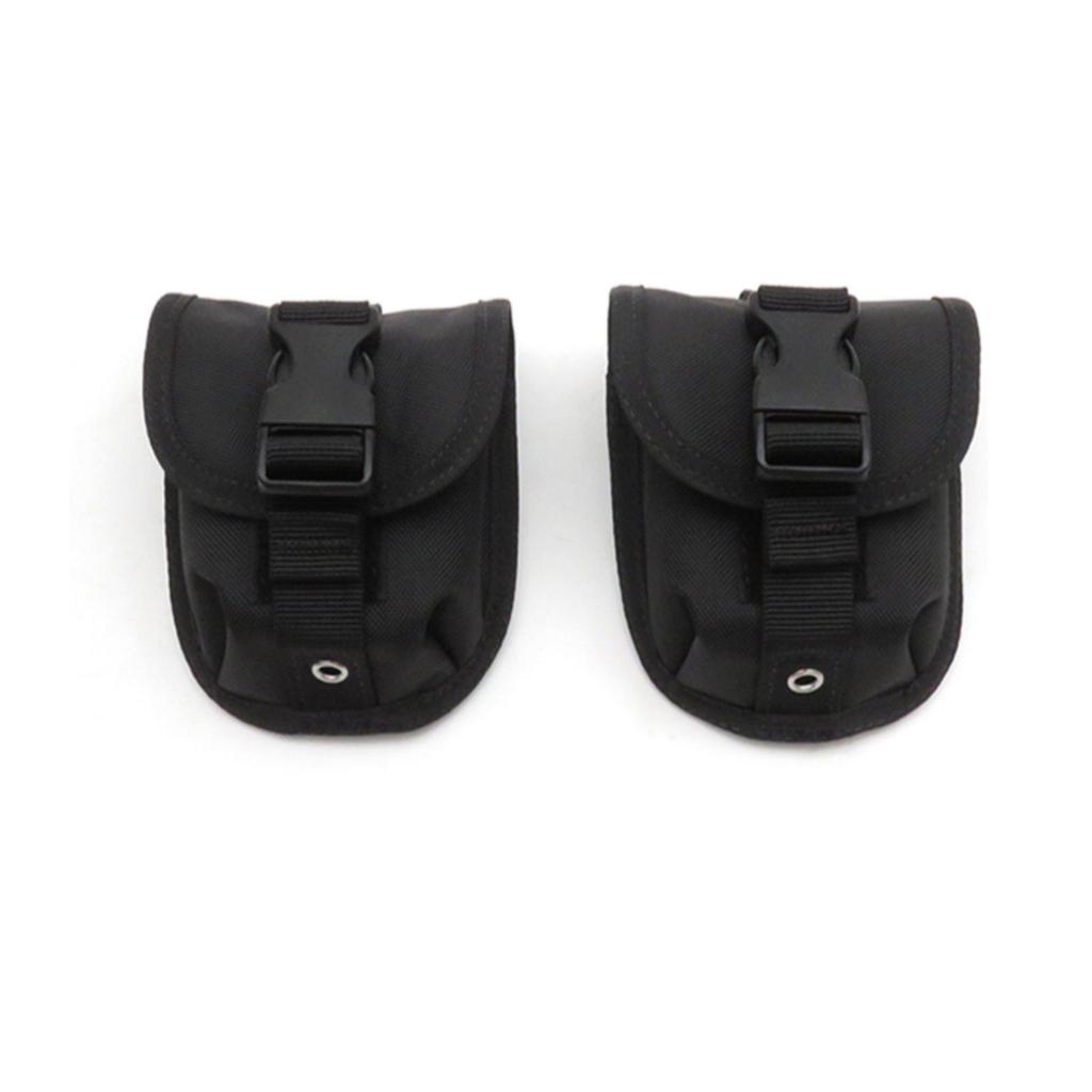 2 Pieces Backplate Weight Pocket Nylon Quick Release Heavy Duty
