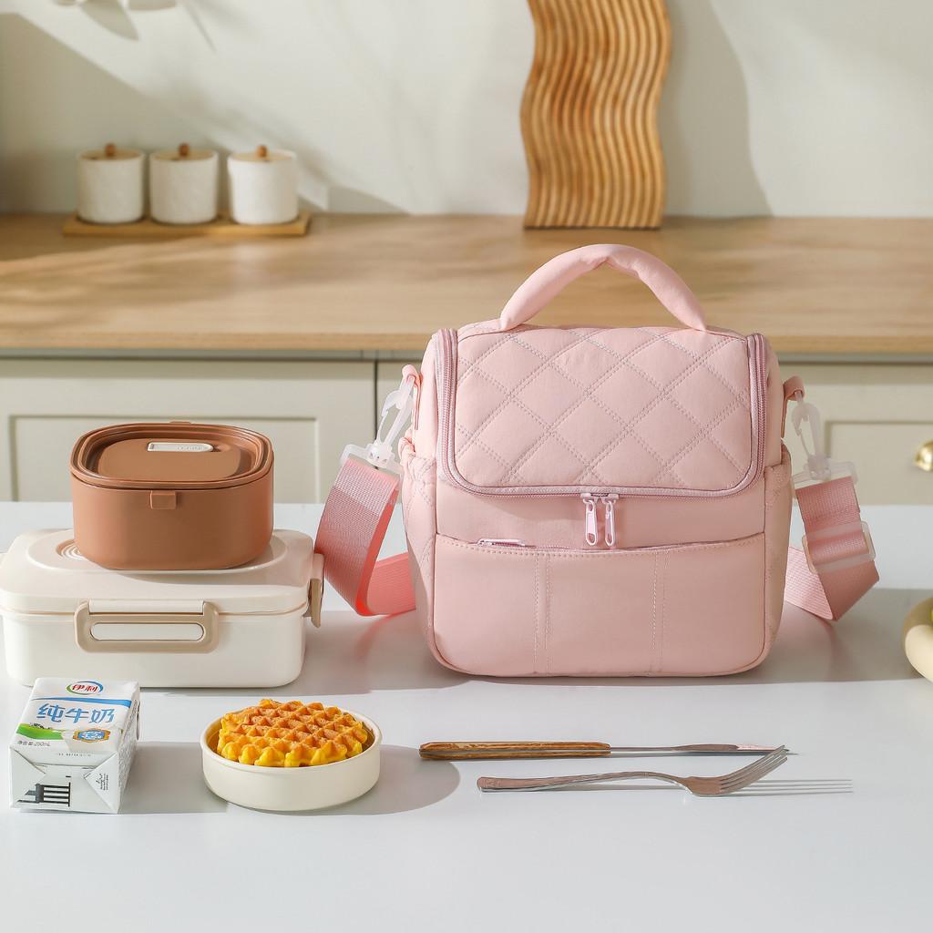 Borsa termica moderna in tessuto Oxford per il pranzo per impiegati e studenti