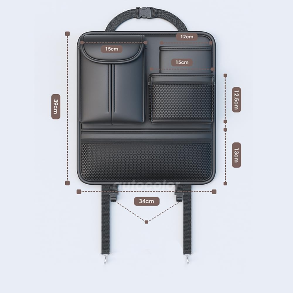 TATACLEA Car Seat Back Storage Car Car Seat Back Storage Car Back Seat Storage Easy Car Long Style 1 Piece Pocket, Storage, Bag, Bag, Multifunctional,
