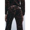 Export Single Za Home High Waist Slim Looking Commuter's All-Matching Velvet Exquisite Print Fashion Wide-Leg Stylish New Arrival Pants Women