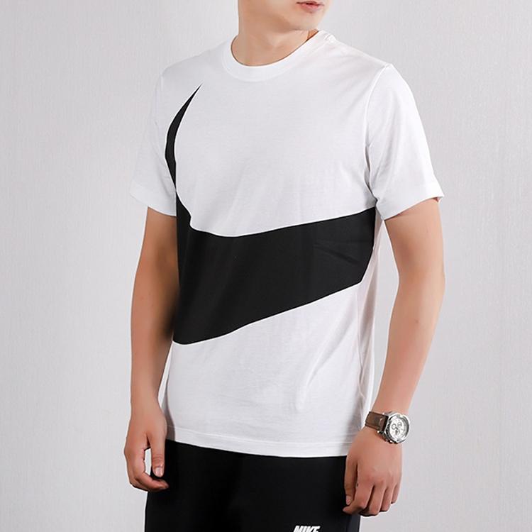 Nike Sportswear Swoosh Short Sleeve T-Shirt Men Tops White CW4305-103