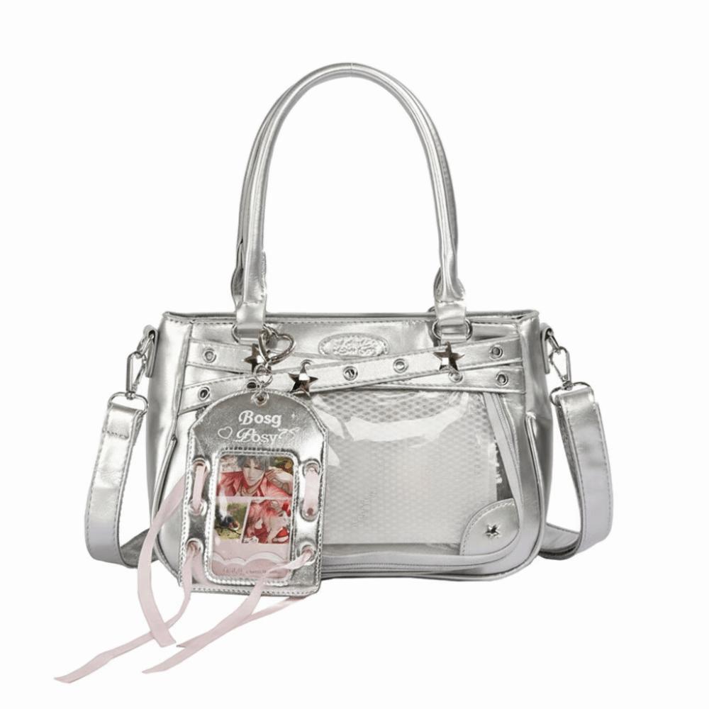 Y2K Hvězda Itabag Nylon PVC Průhledná Taška přes rameno Kreativní JK Uniforma Kabelka Pánská