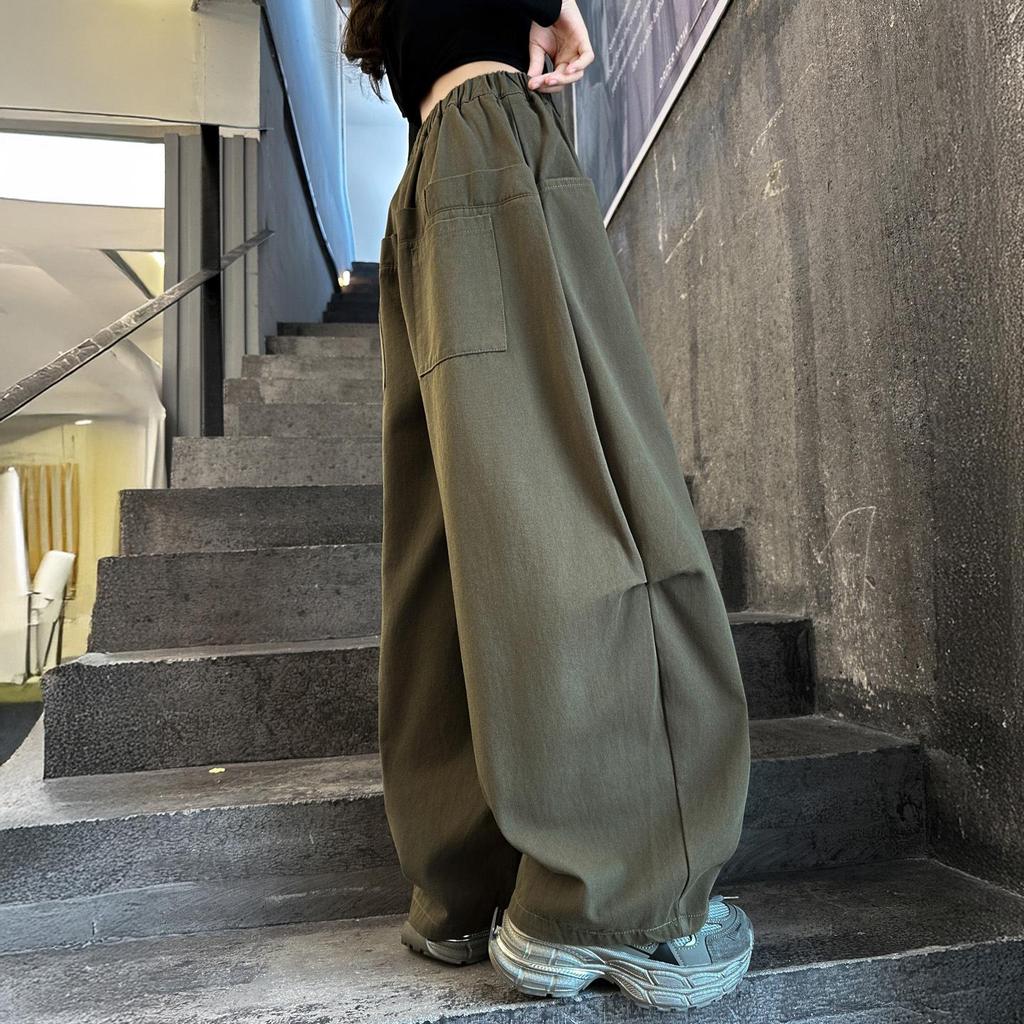 2025 Trendy Korean Style Harem Pants for Girls, Ages 12+ - Spring/Autumn Fashion for Middle School