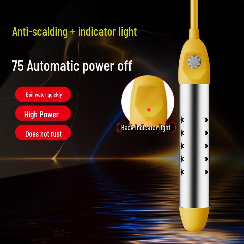 Rapid Heat Water Boiler Stick with Auto Shut-Off - Safe Electric Heater for Bathing and Household Use