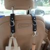 Faux Leather Car Seat Back Hooks - Perfect for Grocery Bags, Coats, Umbrellas & Handbags - Fit Vehicle Accessories
