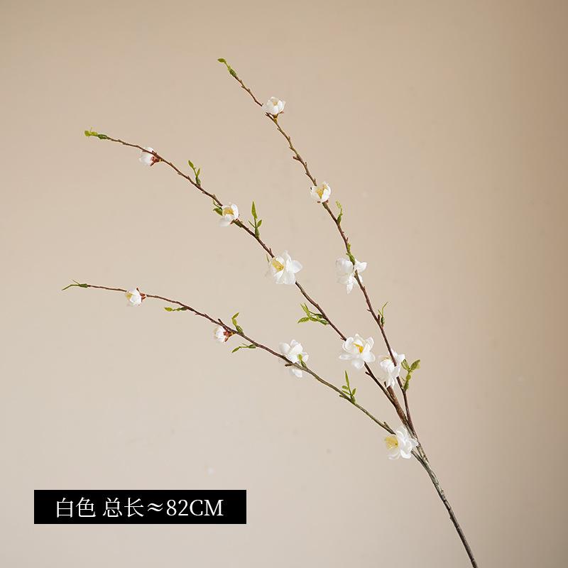 Jumo Home Furnishing New Chinese Pastoral Simulation Small 3-pronged Plum Blossom, Retro Home Furnishing Hotel Decorative Flower Arrangement белый